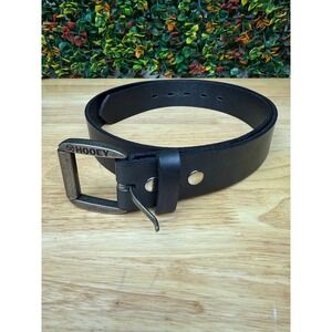 Hooey Classic Bombler Cowboy Belt Western Leather Black Mens 38 HMBLT040 NEW